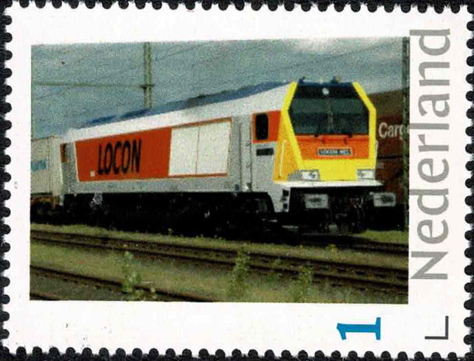 Dutch personalised stamp with private company locomotive